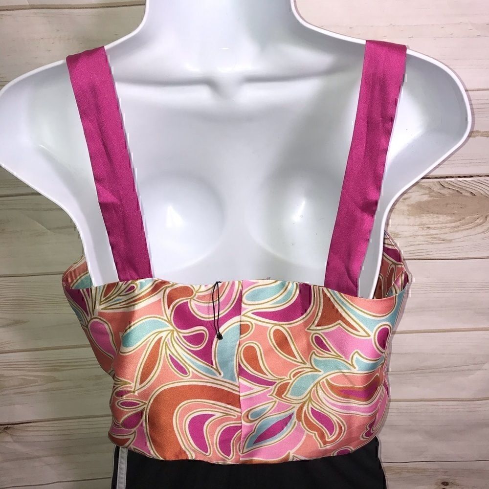 NEW! Zara Boho Multi Paisley Button Front Crop Top - Picture 3 of 8